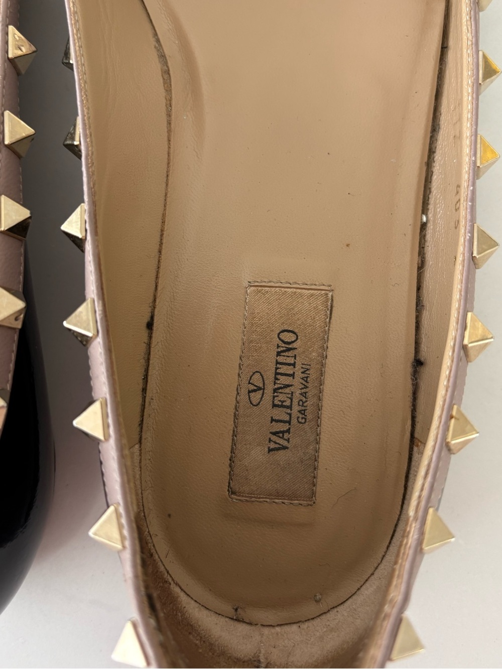 Valentino Garavani Rockstud Patent Leather Ballet Flats Size 41 Black Luxury - Picture 7 of 9